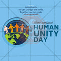 High-Quality International Human Solidarity Day editable Flyer in Marathi, Hindi, and English - Editable PSD and JPG by Me Chitrakar