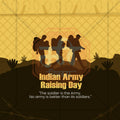 High-Quality Indian Army Raising Day PSD for Instagram