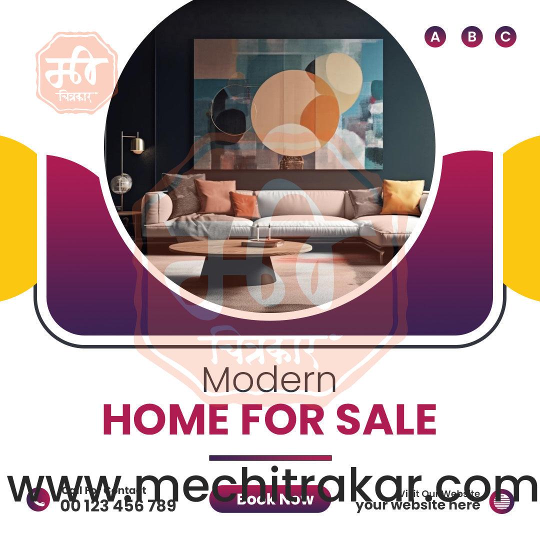 Interior Design | Social Media Design Templates in Marathi | Editable PSD for Designers | By Me Chitrakar | 4