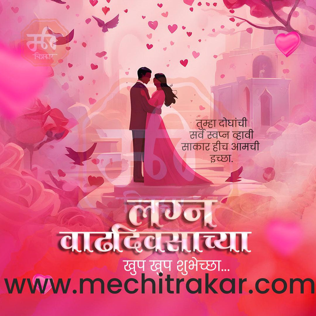 Wedding Anniversary Design Bundle: 50 Unique Marathi Templates (PSD & PSD)