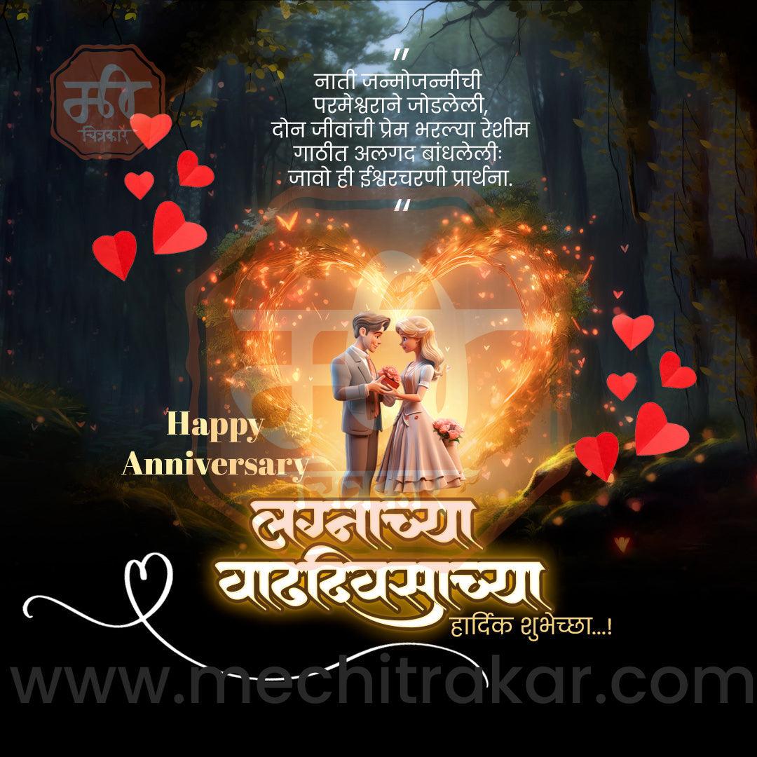 Wedding Anniversary Design Bundle: 50 Unique Marathi Templates (PSD & PSD)
