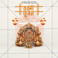 Beautiful Laxmi Pujan Event Poster in Marathi, Hindi, and English - High-Quality Editable PSD  by Me Chitrakar