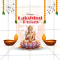 Beautiful Lakshmi Pujan / Laxmi Pujan Event Poster in Marathi, Hindi, and English - High-Quality Editable PSD and JPG by Me Chitrakar
