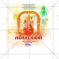 Creative Lalita Panchami Festival Poster in Marathi, Hindi, and English - Editable PSD  by Me Chitrakar