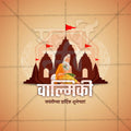 Beautiful Maharshi walmiki jayanti Event Poster in Marathi, Hindi, and English - High-Quality Editable PSD by Me Chitrakar