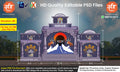 Mahashivratri Themed Backdrop Arch Kaman Design – High-Quality Editable PSD File | Me Chitrakar