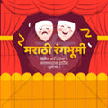 Stunning Marathi Rangbhumi Din editable Banner in Marathi, Hindi, and English - Editable PSD  by Me Chitrakar