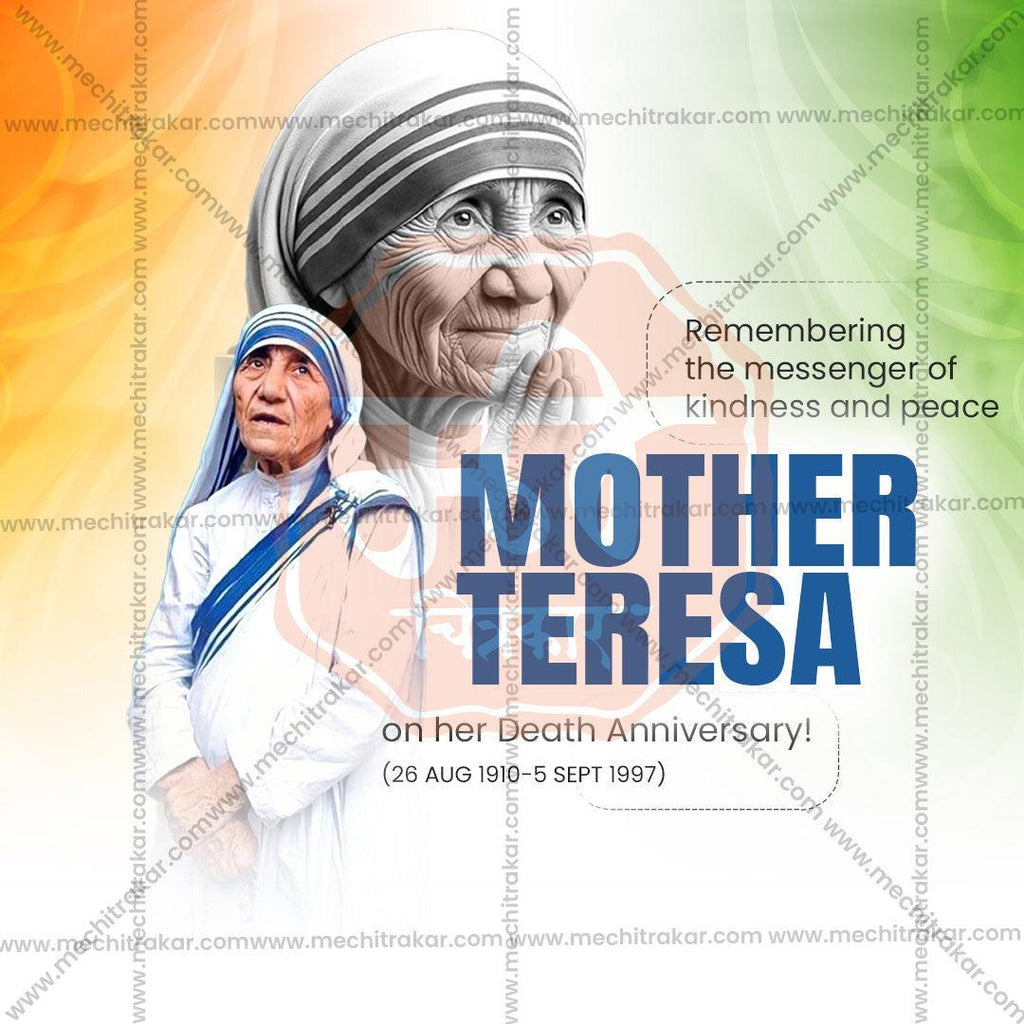High-Quality Mother Teresa Punyatithi Festival Social Media Post in Marathi, Hindi, and English - PSD  by Me Chitrakar