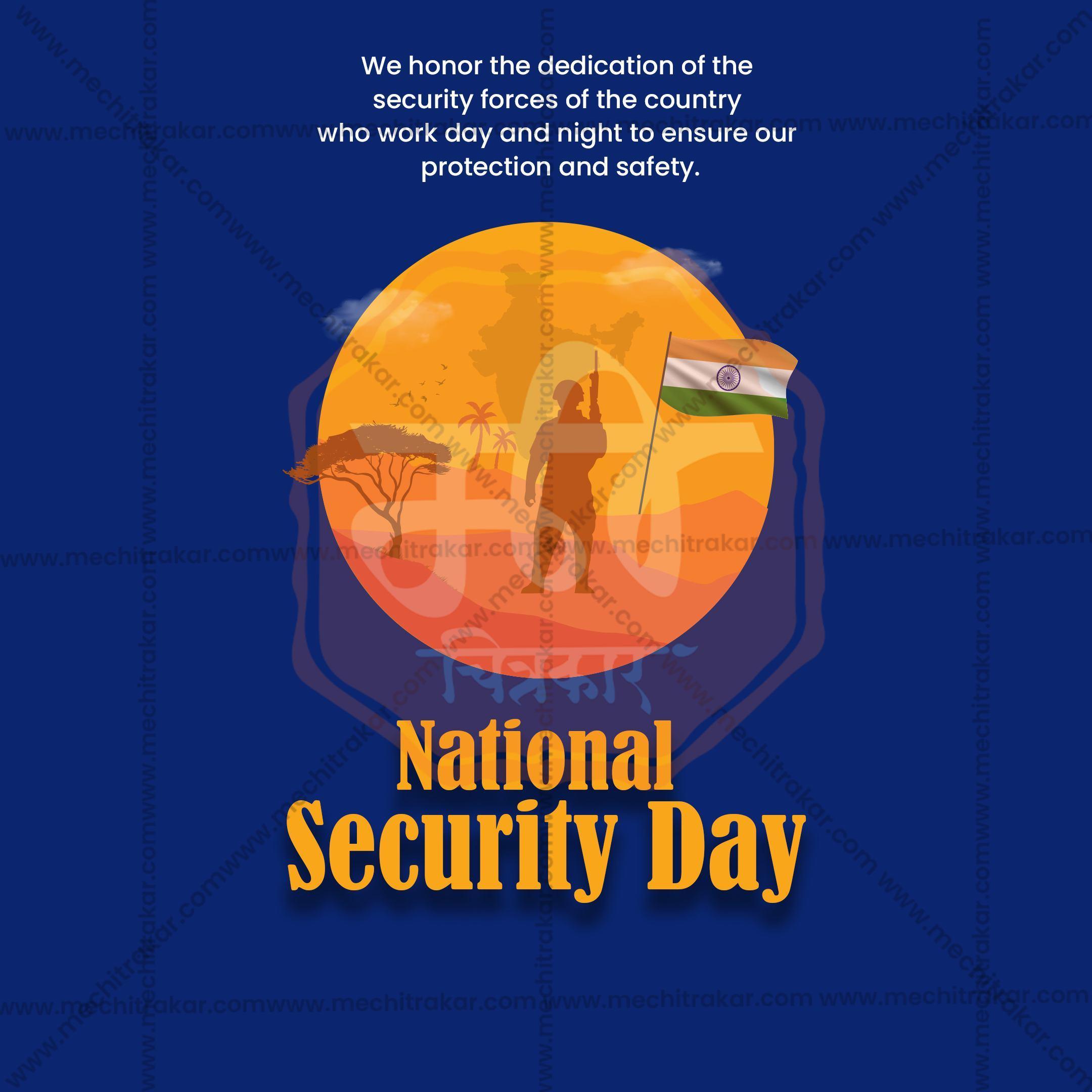 National Security Day Social Media Template | English PSD | Me Chitrakar 0325-2