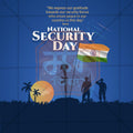 National Security Day Social Media Template | English PSD | Me Chitrakar 0325-3