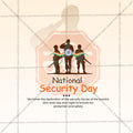 National Security Day Social Media Template | English PSD | Me Chitrakar 0325-4