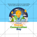 High-Quality National Energy Conservation Day  editable Social Media Post in Marathi, Hindi, and English - PSD and JPG by Me Chitrakar