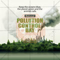 Beautiful National Pollution Control Day Event Poster in Marathi, Hindi, and English - High-Quality Editable PSD and JPG by Me Chitrakar