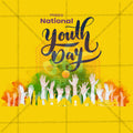 Creative National Youth Day editable Poster in Marathi, Hindi, and English - Editable PSD and JPG by Me Chitrakar