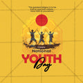 Attractive National Youth Day editable Banner in Marathi, Hindi, and English - PSD and JPG by Me Chitrakar