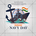 Creative Navy Day editable Poster in Marathi, Hindi, and English - Editable PSD and JPG by Me Chitrakar