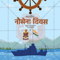 Premium Navy Day editable Invitation in Marathi, Hindi, and English - Editable PSD and JPG by Me Chitrakar