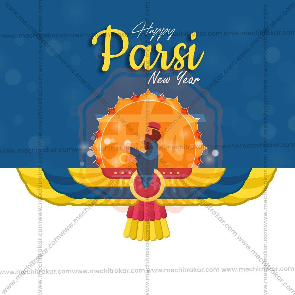 Creative Farvardin Festival Poster in Marathi, Hindi, and English - Editable PSD  by Me Chitrakar