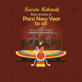 Stunning Farvardin Festival Banner in Marathi, Hindi, and English - Editable PSD  by Me Chitrakar