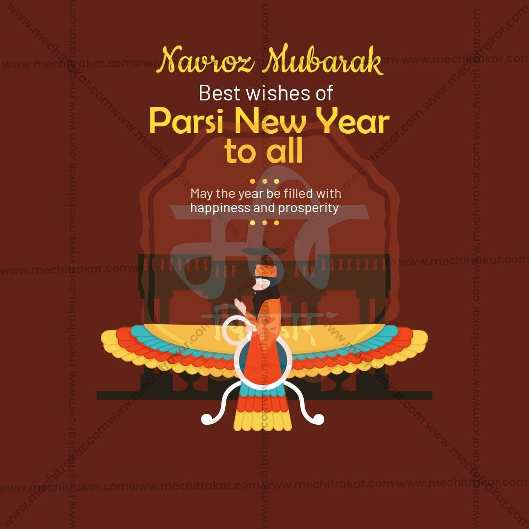 Stunning Farvardin Festival Banner in Marathi, Hindi, and English - Editable PSD  by Me Chitrakar