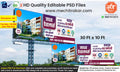 Real Estate 30x10 Ft Flex Banner – Editable PSD for Apartment Project Advertising and Photoshop Users