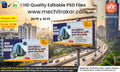 Real Estate Project Flex Banner – 20x10 Ft Editable PSD for Photoshop Users and Flex Printing Studios