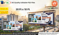 Real Estate Project Billboard – 20x10 Ft Editable PSD Banner for Photoshop Designers and Printing Studios