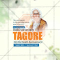 Professional Rabindranath Tagore Punyatithi PSD template