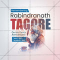 PSD design for Rabindranath Tagore Punyatithi celebrations