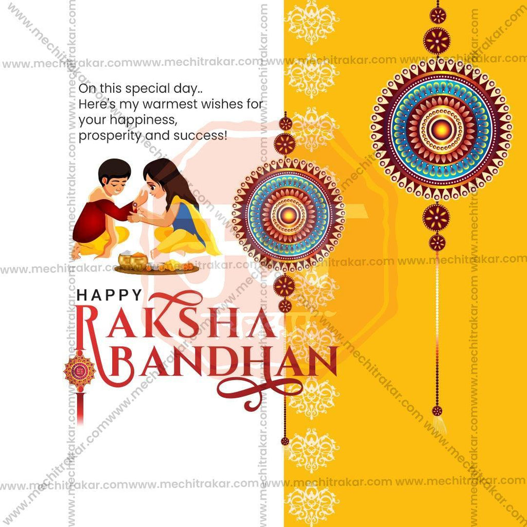 High-Quality Raksha Bandhan Festival Flyer in Marathi, Hindi, and English - Editable PSD  by Me Chitrakar