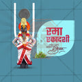 Professional Rama Ekadashi Template Design in Marathi, Hindi, and English - High-Quality Editable PSD  by Me Chitrakar