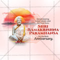 Shri Ramakrishna Paramhansa Jayanti Social Media Template | English PSD | Me Chitrakar 0225-10