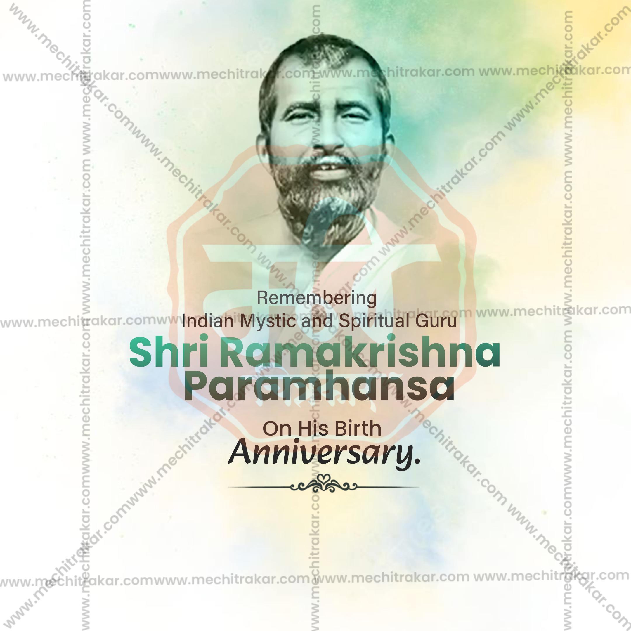 Shri Ramakrishna Paramhansa Jayanti Social Media Template | English PSD | Me Chitrakar 0225-5