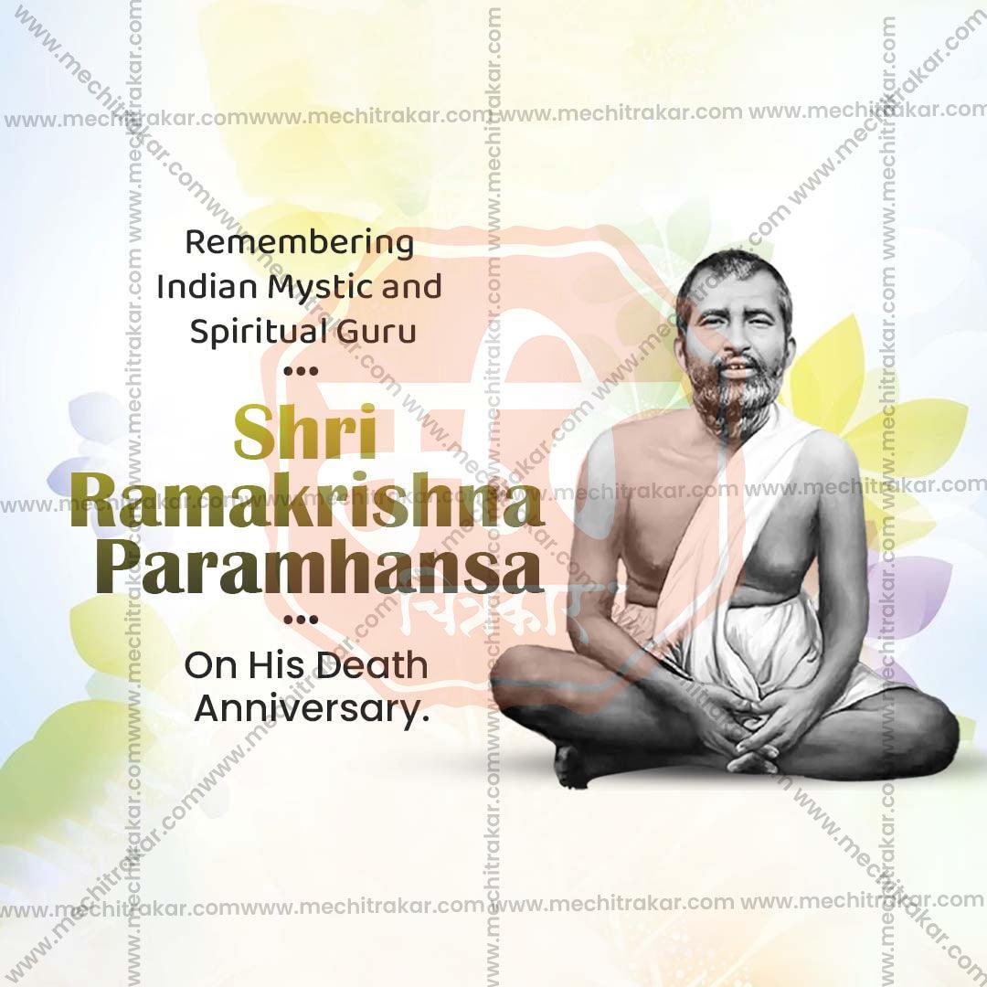 High-Quality Ramkrishna Paramhans Punyatithi Festival Social Media Post in Marathi, Hindi, and English - PSD  by Me Chitrakar
