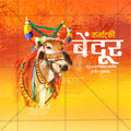 High-quality vector-based PSD for bull festival tribute.