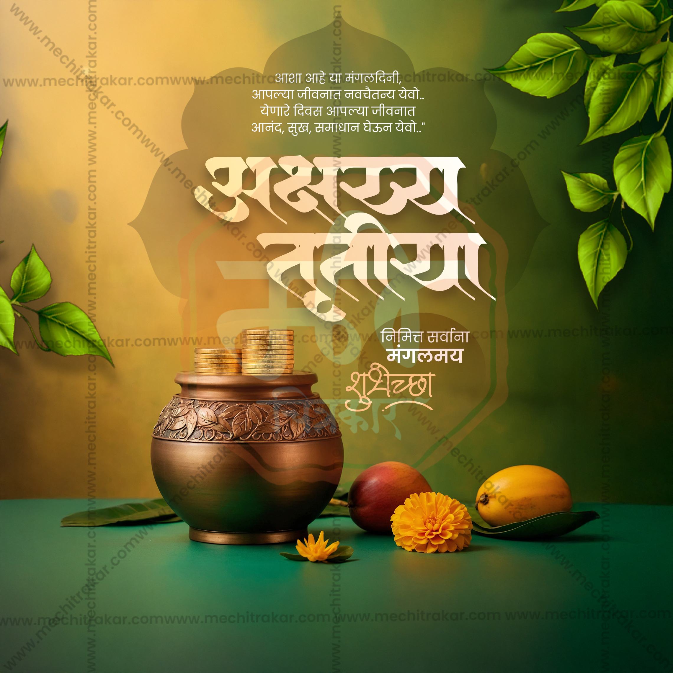 Akshay Tritiya | 30 Social Media Design Templates in Marathi | Editable PSD for Designers | By Me Chitrakar |  SMD2026/M/AKTR-Bundle No.1