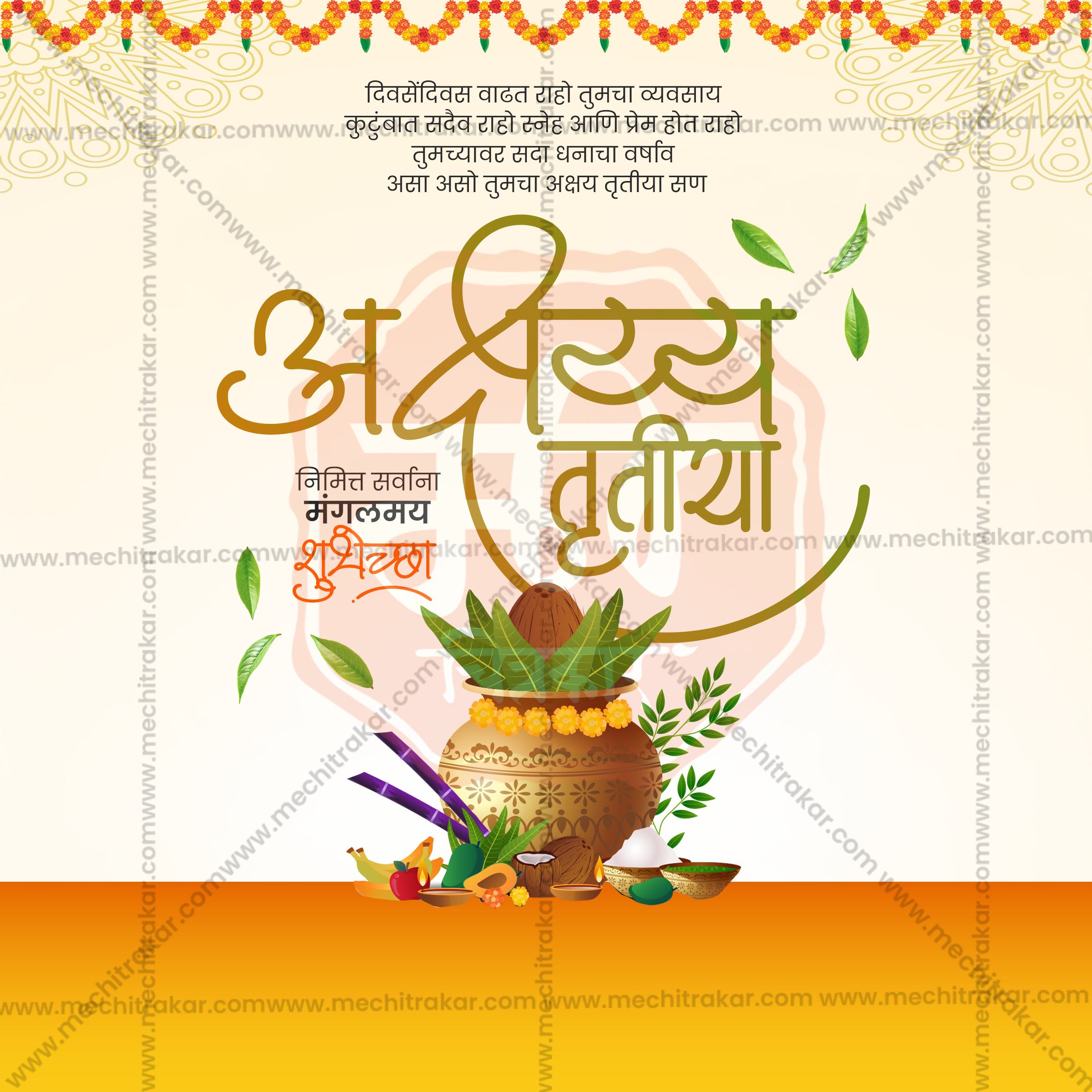 Akshay Tritiya | 30 Social Media Design Templates in Marathi | Editable PSD for Designers | By Me Chitrakar |  SMD2026/M/AKTR-Bundle No.1