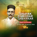 Swatantryaveer Vinayak Damodar Savarkar Punyatithi Social Media Template | English PSD | Me Chitrakar 0225-1