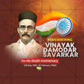 Swatantryaveer Vinayak Damodar Savarkar Punyatithi Social Media Template | English PSD | Me Chitrakar 0225-3