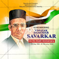 Swatantryaveer Vinayak Damodar Savarkar Punyatithi Social Media Template | English PSD | Me Chitrakar 0225-8