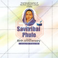 StunningSavitribai Phule Jayanti editable Banner in Marathi, Hindi, and English - Editable PSD and JPG by Me Chitrakar