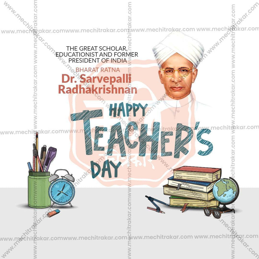 Professional Teachers Day Template Design for Social Media in Marathi, Hindi, and English - PSD  by Me Chitrakar