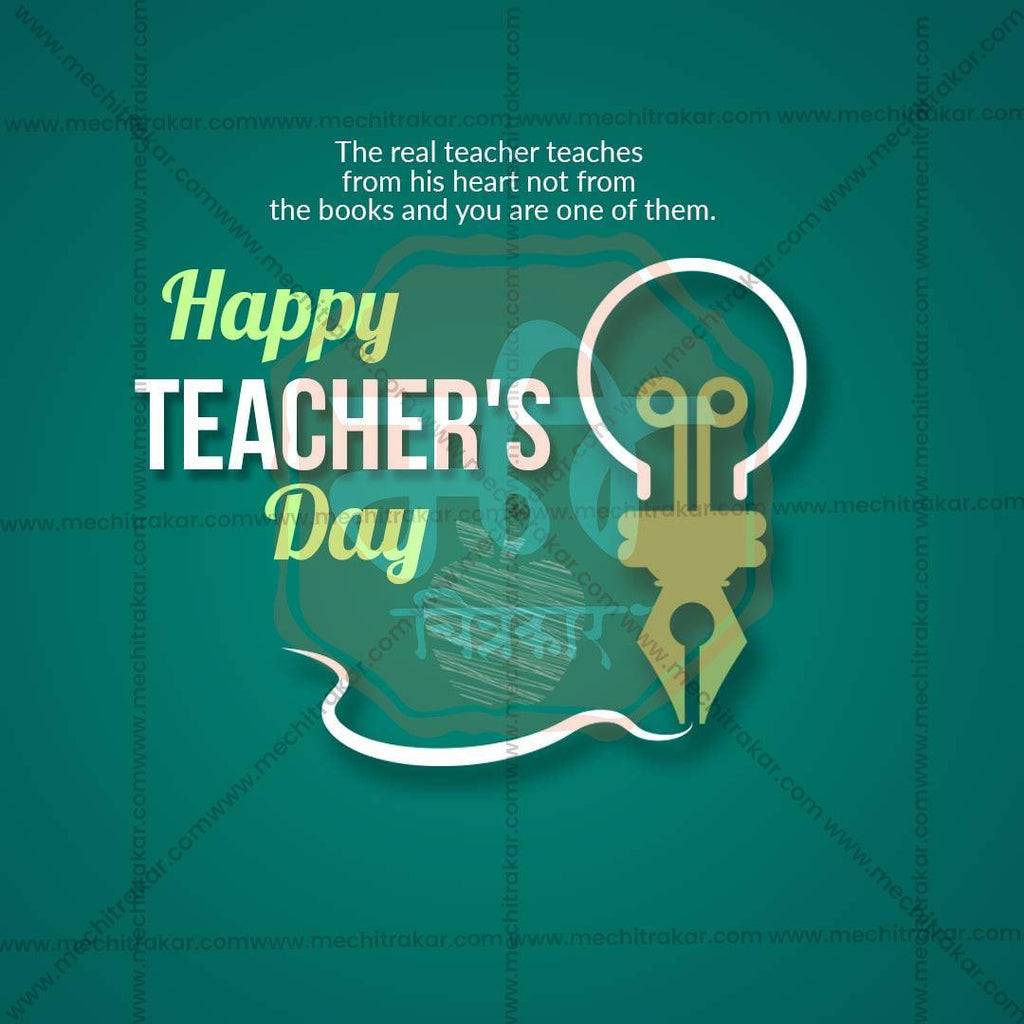 Attractive Teachers Day Festival Banner in Marathi, Hindi, and English - PSD  by Me Chitrakar