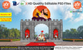 Grand Chhatrapati Shivaji Maharaj-Themed Entry Arch Design – Editable High-Quality PSD File | Me Chitrakar | SJBEK0125-16