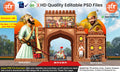 Shivaji Maharaj-Themed Heritage Entry Arch Design – High-Quality Editable PSD File | Me Chitrakar | SJBEK0125-38