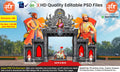 Goddess Durga Themed Entry Arch Design – High-Quality Editable PSD File | Me Chitrakar | SJBEK0125-46