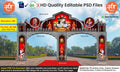Royal Shivaji Maharaj Theme Kaman and Arch Backdrop Pandal Design – High-Quality Editable PSD File | Me Chitrakar 