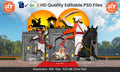 Historic Maratha Warriors Theme Kaman and Arch Backdrop Design – High-Quality Editable PSD File | Me Chitrakar
