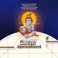High-Quality Sri Krishna Janmashtami Festival Social Media Post in Marathi, Hindi, and English - PSD  by Me Chitrakar