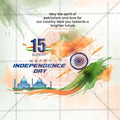 Professional 15 August Independence Day Template Design for Social Media in Marathi, Hindi, and English - PSD  by Me Chitrakar